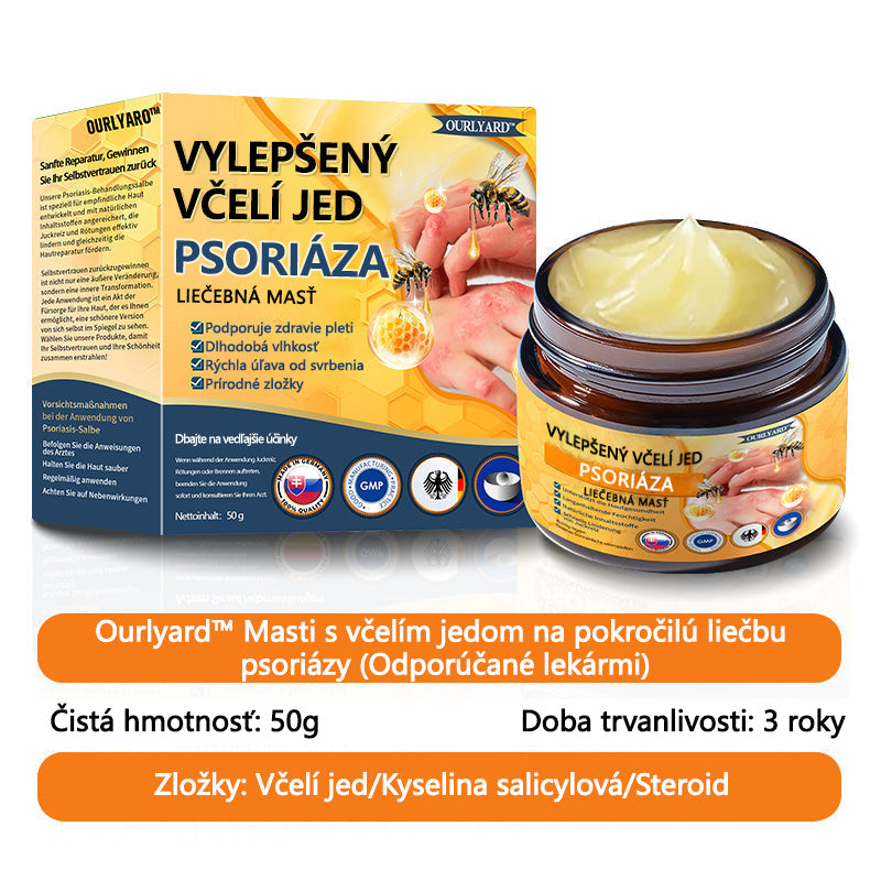 🌿Pokročilá masť na liečbu psoriázy Ourlyard™ (👨⚕Odporúčané lekárom) je certifikovaná Slovenským ústavom liečiv a zdravotníckych pomôcok (BFARM) a získala certifikáciu CE.