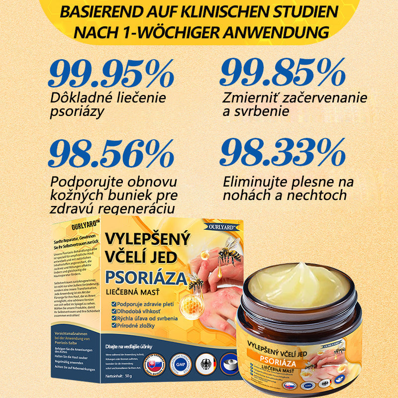 🌿Pokročilá masť na liečbu psoriázy Ourlyard™ (👨‍⚕Odporúčané lekárom) je certifikovaná Slovenským ústavom liečiv a zdravotníckych pomôcok (BFARM) a získala certifikáciu CE.