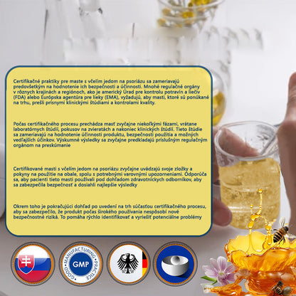 🌿Pokročilá masť na liečbu psoriázy Ourlyard™ (👨‍⚕Odporúčané lekárom) je certifikovaná Slovenským ústavom liečiv a zdravotníckych pomôcok (BFARM) a získala certifikáciu CE.