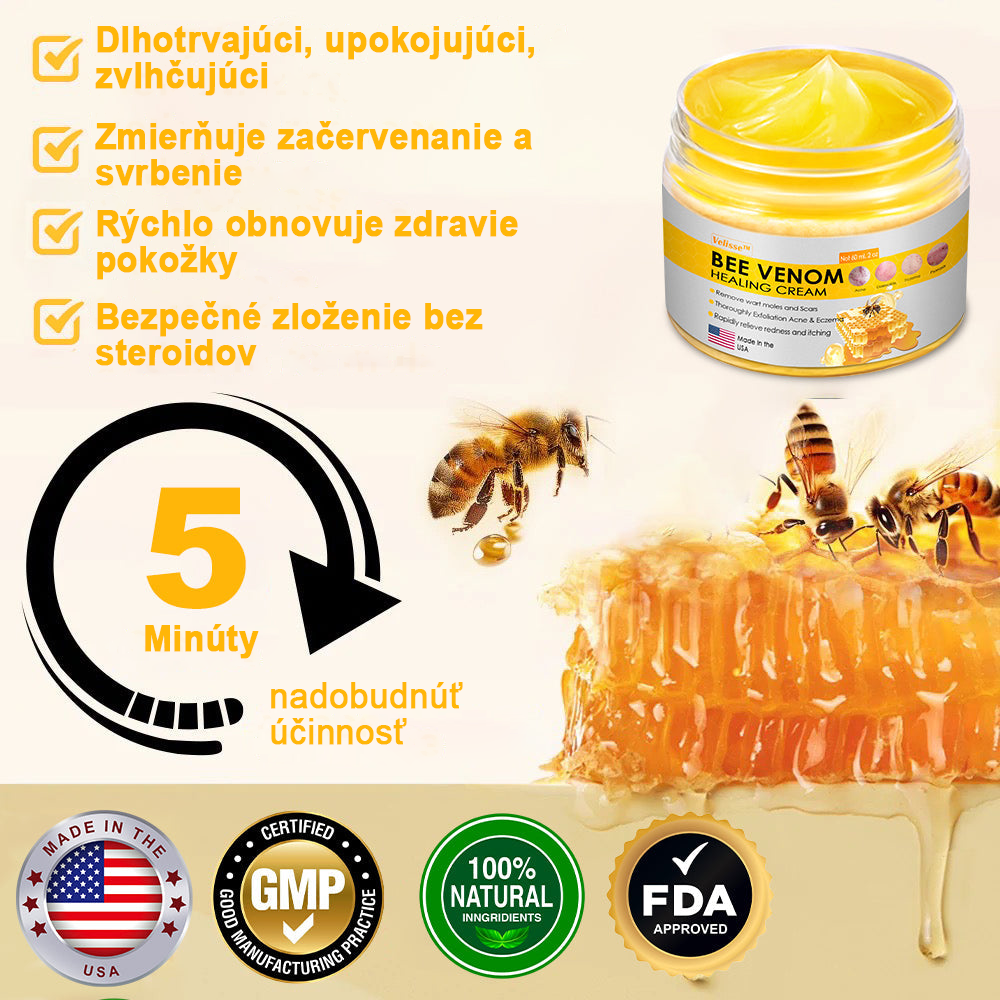 2024 NOVINKA Velisse™ Pleťový krém s včelím jedom(🧑‍⚕️Odporúča sa AAD), na odstránenie bradavíc, akné a jaziev – lieči viaceré kožné stavy