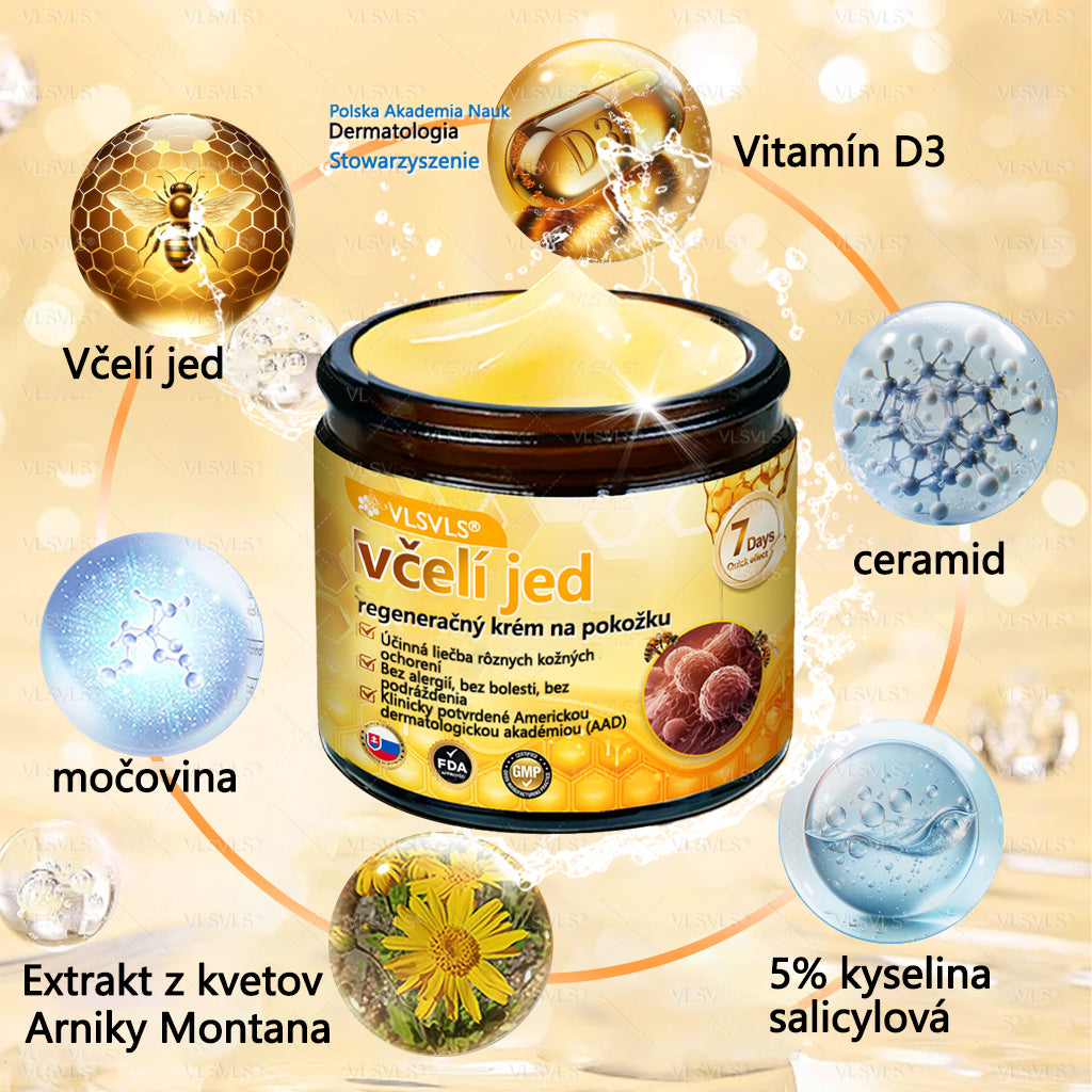🌿 VLSVLS™ Regeneračný pleťový krém s včelím jedom 🐝 – Obnova ✨ Hydratácia 💧 Omladenie 💫