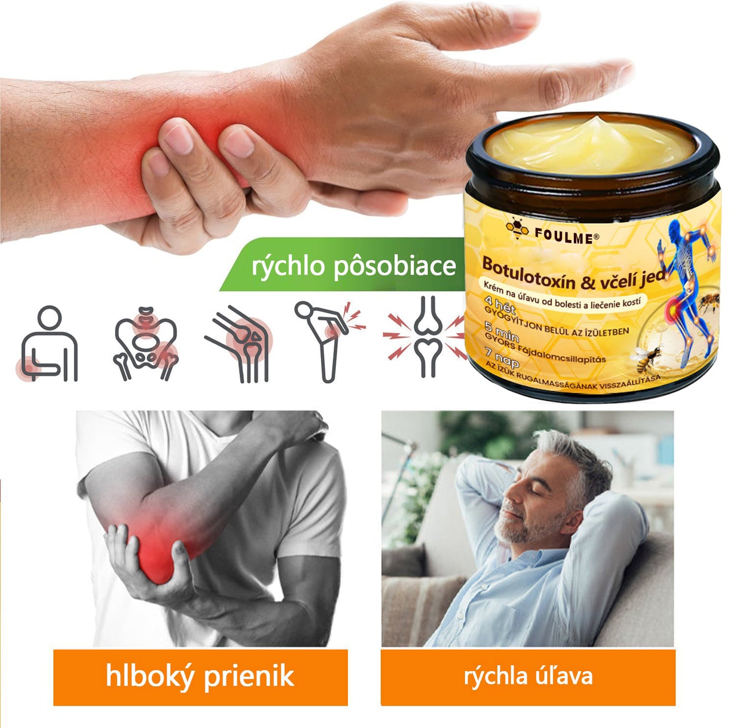 Foulme® Krém na hojenie kostí s botulotoxínom a včelím jedom ⭐👨‍⚕️