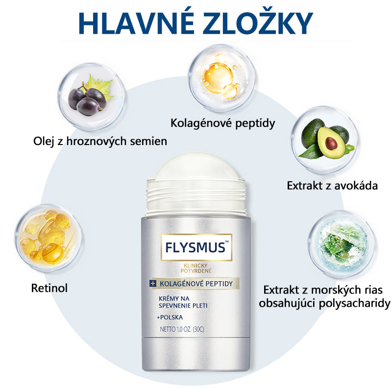 Flysmus™ Kolagénové peptidy SPEVŇUJÚCE SÉRUM v tyčinke 🎉 Certifikované Slovenským ústavom hygieny (SÚH) a Slovenskou dermatologickou spoločnosťou (SDS), zaručujúce najvyššiu kvalitu a bezpečnosť pre vašu pleť.